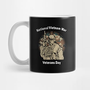 Military National Vietnam War Veterans Day Camouflage Mug